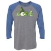 Unisex Triblend Three-Quarter Raglan T-Shirt Thumbnail