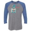 Unisex Triblend Three-Quarter Raglan T-Shirt Thumbnail