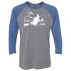 Unisex Triblend Three-Quarter Raglan T-Shirt Thumbnail