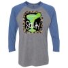 Unisex Triblend Three-Quarter Raglan T-Shirt Thumbnail