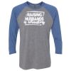 Unisex Triblend Three-Quarter Raglan T-Shirt Thumbnail