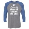 Unisex Triblend Three-Quarter Raglan T-Shirt Thumbnail