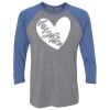 Unisex Triblend Three-Quarter Raglan T-Shirt Thumbnail