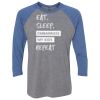 Unisex Triblend Three-Quarter Raglan T-Shirt Thumbnail