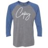 Unisex Triblend Three-Quarter Raglan T-Shirt Thumbnail