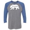 Unisex Triblend Three-Quarter Raglan T-Shirt Thumbnail