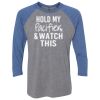 Unisex Triblend Three-Quarter Raglan T-Shirt Thumbnail