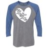 Unisex Triblend Three-Quarter Raglan T-Shirt Thumbnail