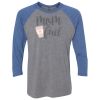 Unisex Triblend Three-Quarter Raglan T-Shirt Thumbnail