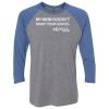 Unisex Triblend Three-Quarter Raglan T-Shirt Thumbnail