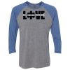 Unisex Triblend Three-Quarter Raglan T-Shirt Thumbnail