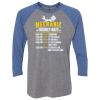 Unisex Triblend Three-Quarter Raglan T-Shirt Thumbnail