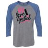 Unisex Triblend Three-Quarter Raglan T-Shirt Thumbnail