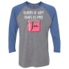 Unisex Triblend Three-Quarter Raglan T-Shirt Thumbnail