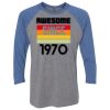 Unisex Triblend Three-Quarter Raglan T-Shirt Thumbnail