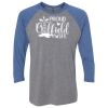 Unisex Triblend Three-Quarter Raglan T-Shirt Thumbnail