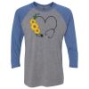 Unisex Triblend Three-Quarter Raglan T-Shirt Thumbnail