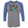 Unisex Triblend Three-Quarter Raglan T-Shirt Thumbnail