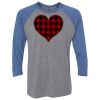 Unisex Triblend Three-Quarter Raglan T-Shirt Thumbnail