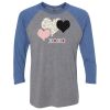 Unisex Triblend Three-Quarter Raglan T-Shirt Thumbnail