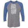 Unisex Triblend Three-Quarter Raglan T-Shirt Thumbnail