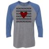 Unisex Triblend Three-Quarter Raglan T-Shirt Thumbnail