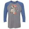 Unisex Triblend Three-Quarter Raglan T-Shirt Thumbnail