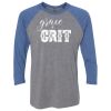 Unisex Triblend Three-Quarter Raglan T-Shirt Thumbnail