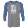 Unisex Triblend Three-Quarter Raglan T-Shirt Thumbnail