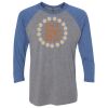 Unisex Triblend Three-Quarter Raglan T-Shirt Thumbnail