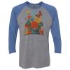 Unisex Triblend Three-Quarter Raglan T-Shirt Thumbnail