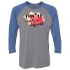 Unisex Triblend Three-Quarter Raglan T-Shirt Thumbnail