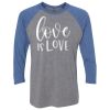 Unisex Triblend Three-Quarter Raglan T-Shirt Thumbnail