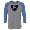 Unisex Triblend Three-Quarter Raglan T-Shirt Thumbnail