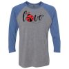 Unisex Triblend Three-Quarter Raglan T-Shirt Thumbnail