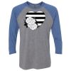 Unisex Triblend Three-Quarter Raglan T-Shirt Thumbnail