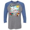 Unisex Triblend Three-Quarter Raglan T-Shirt Thumbnail