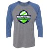 Unisex Triblend Three-Quarter Raglan T-Shirt Thumbnail