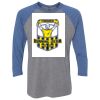 Unisex Triblend Three-Quarter Raglan T-Shirt Thumbnail