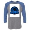 Unisex Triblend Three-Quarter Raglan T-Shirt Thumbnail