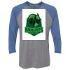 Unisex Triblend Three-Quarter Raglan T-Shirt Thumbnail