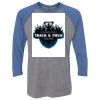 Unisex Triblend Three-Quarter Raglan T-Shirt Thumbnail