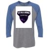 Unisex Triblend Three-Quarter Raglan T-Shirt Thumbnail