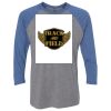 Unisex Triblend Three-Quarter Raglan T-Shirt Thumbnail