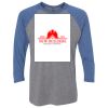 Unisex Triblend Three-Quarter Raglan T-Shirt Thumbnail