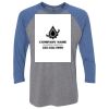 Unisex Triblend Three-Quarter Raglan T-Shirt Thumbnail