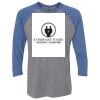 Unisex Triblend Three-Quarter Raglan T-Shirt Thumbnail