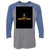 Unisex Triblend Three-Quarter Raglan T-Shirt Thumbnail