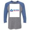 Unisex Triblend Three-Quarter Raglan T-Shirt Thumbnail