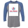 Unisex Triblend Three-Quarter Raglan T-Shirt Thumbnail